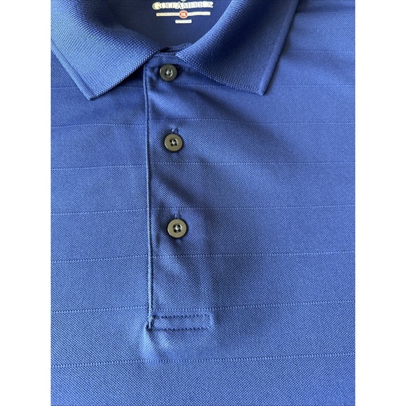 Golf America Polo Shirt Adult XXL Navy Blue Solid Short Sleeve Mens - Picture 5 of 10